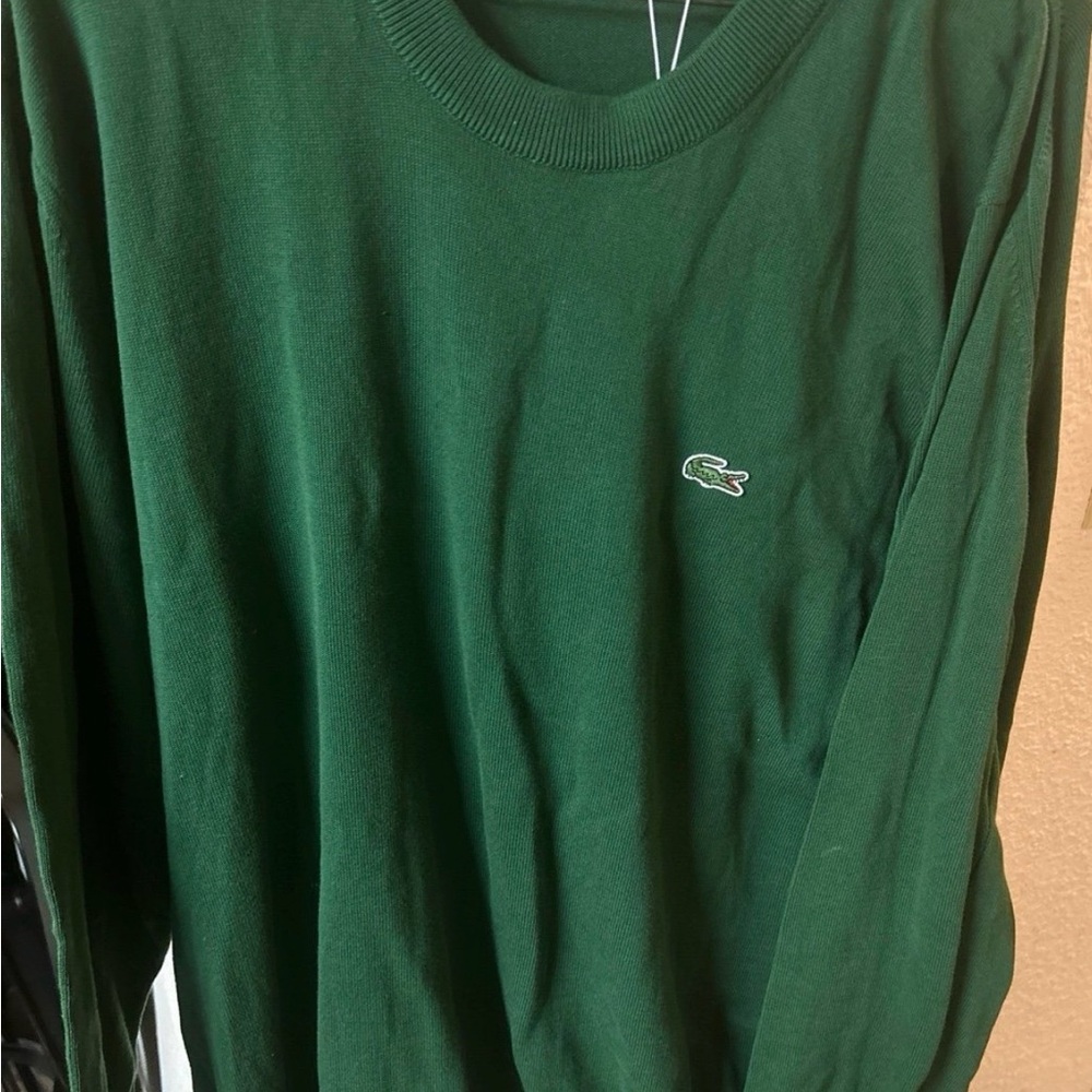 Mens Organic Cotton Crewneck Sweater by Lacoste